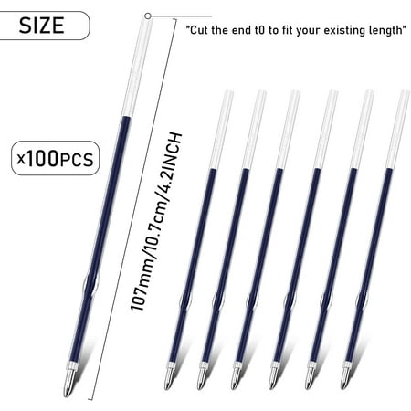 New 100 Pcs Blue Color Refills 0.7mm School Retractable Pen Pens Replace Refill New 100 Pcs Blue Color Refills 0.7mm School Retractable Pen Pens Replace Refill
